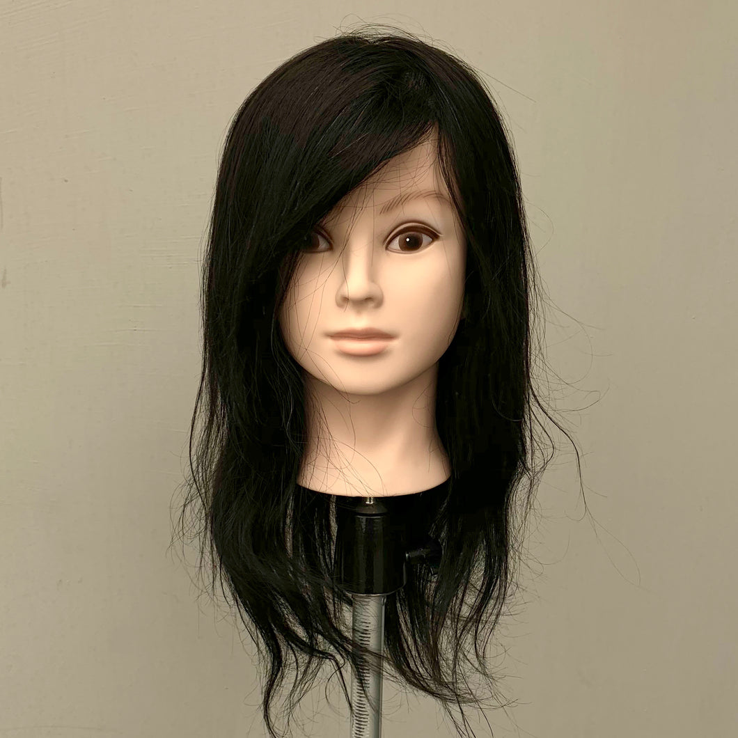 Manniquin Head 100% Human Hair 16”