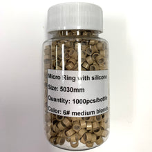 Micro link silicon lined beads 1000piece