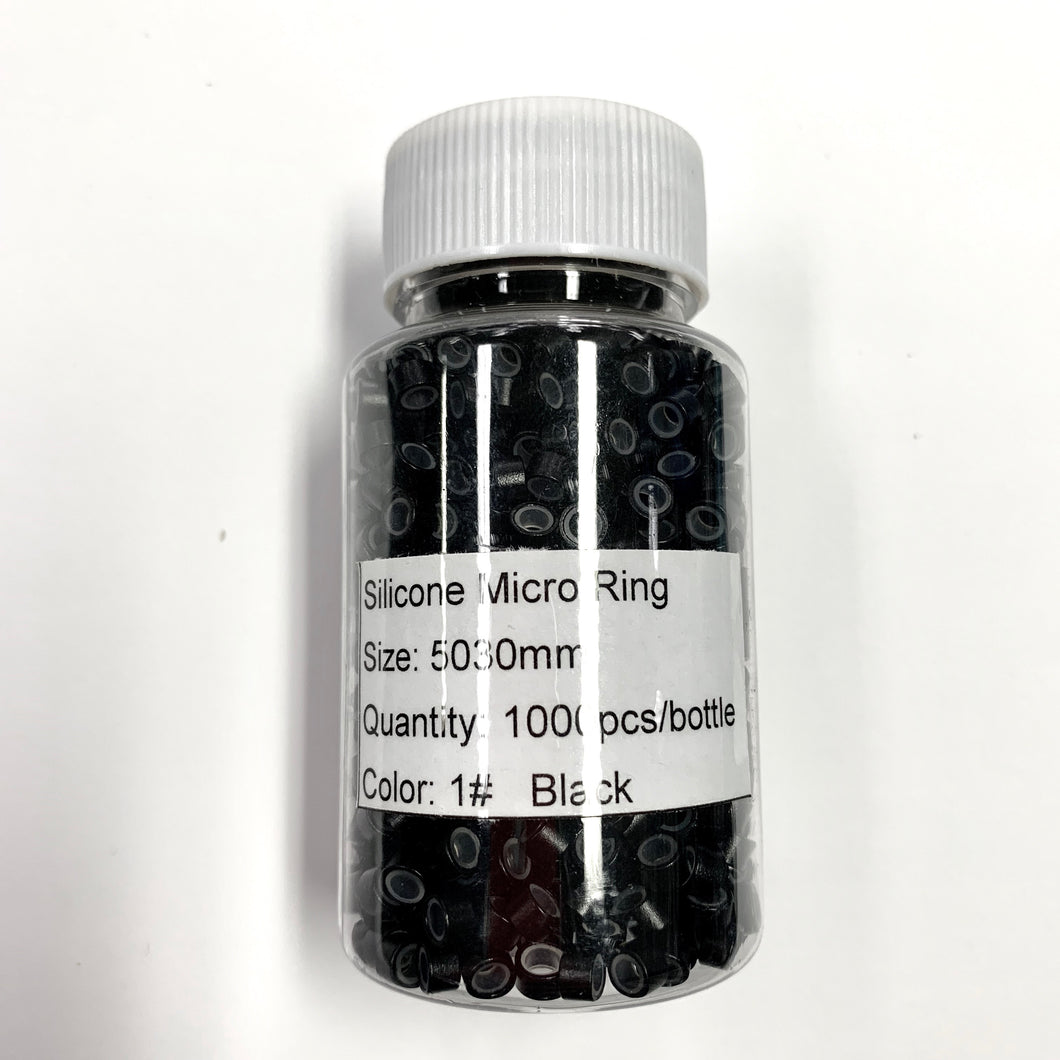 Micro link silicon lined beads 1000piece
