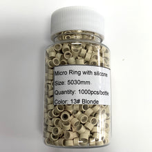 Micro link silicon lined beads 1000piece