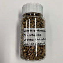 Micro link silicon lined beads 1000piece