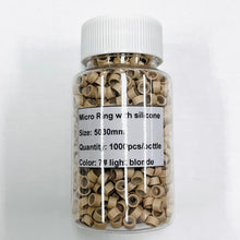 Micro link silicon lined beads 1000piece