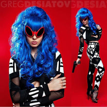 Wig Synthetic Blue