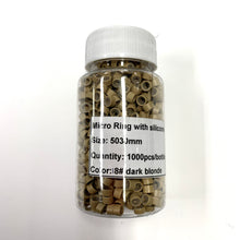 Micro link silicon lined beads 1000piece