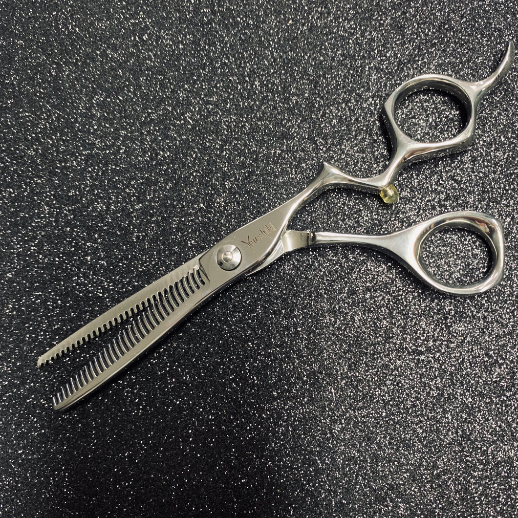 6” Thinning Professional Scissors Double Teeth Crane