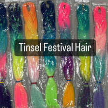 Synthetic Hair Fibre Tinsel &  Rainbow Festival & Braiding